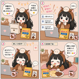 待機中もぐもぐしてたらごめんね??