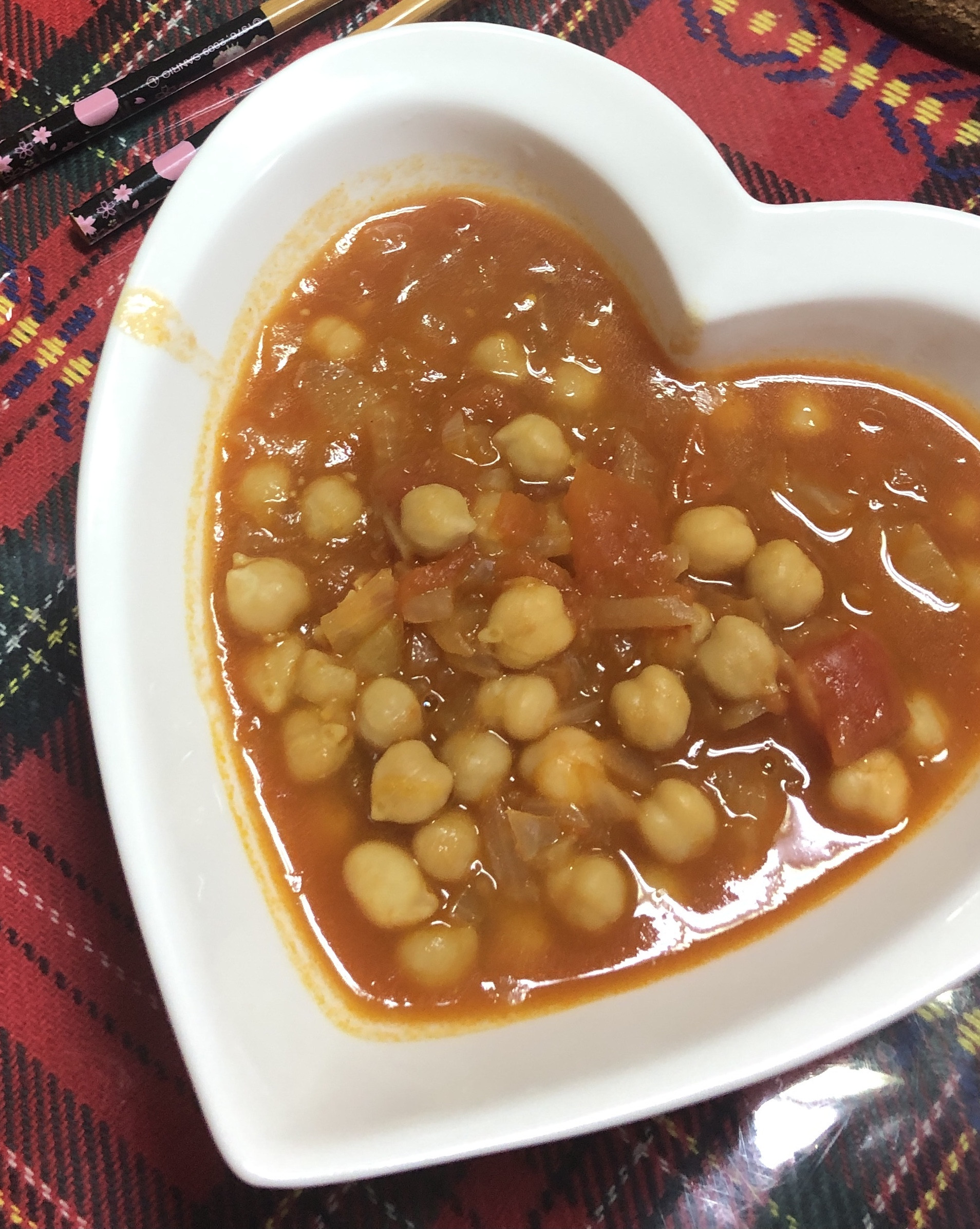 ひよこ豆のトマトカレー。