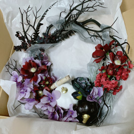 ダークなハロウィンリース