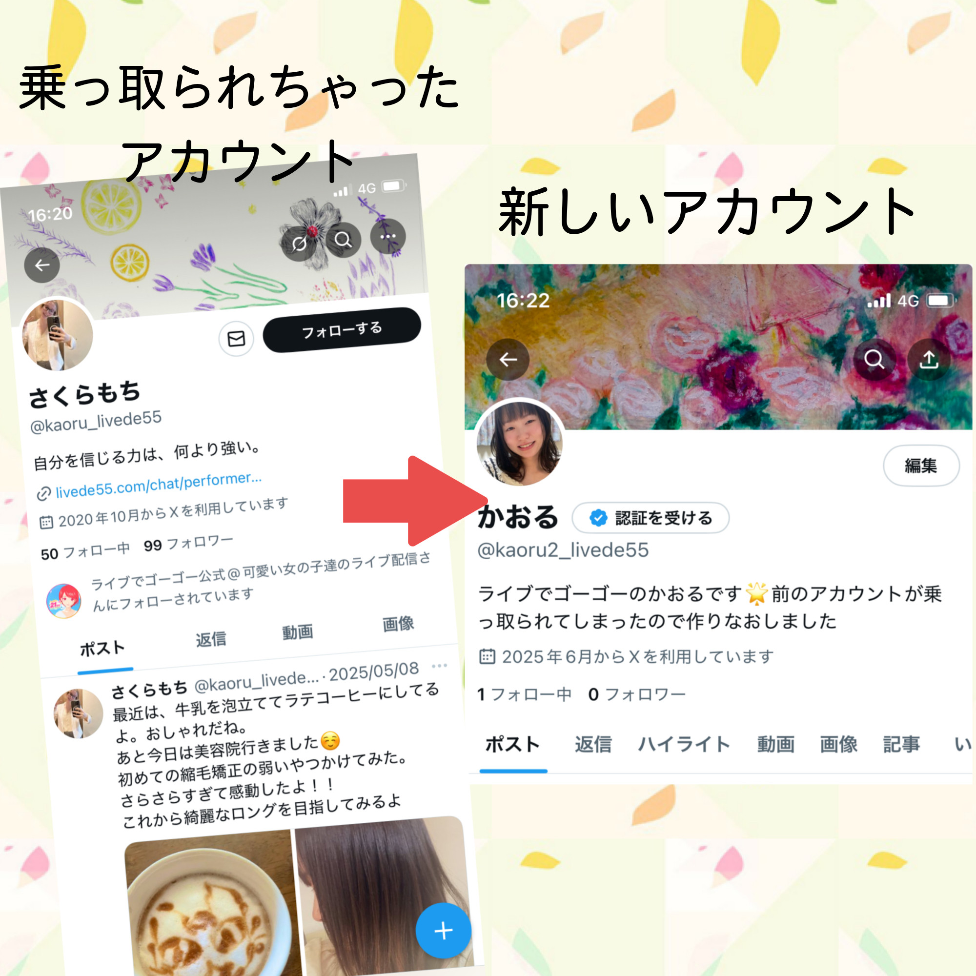 Ｘのアカウントが乗っ取られちゃったよ