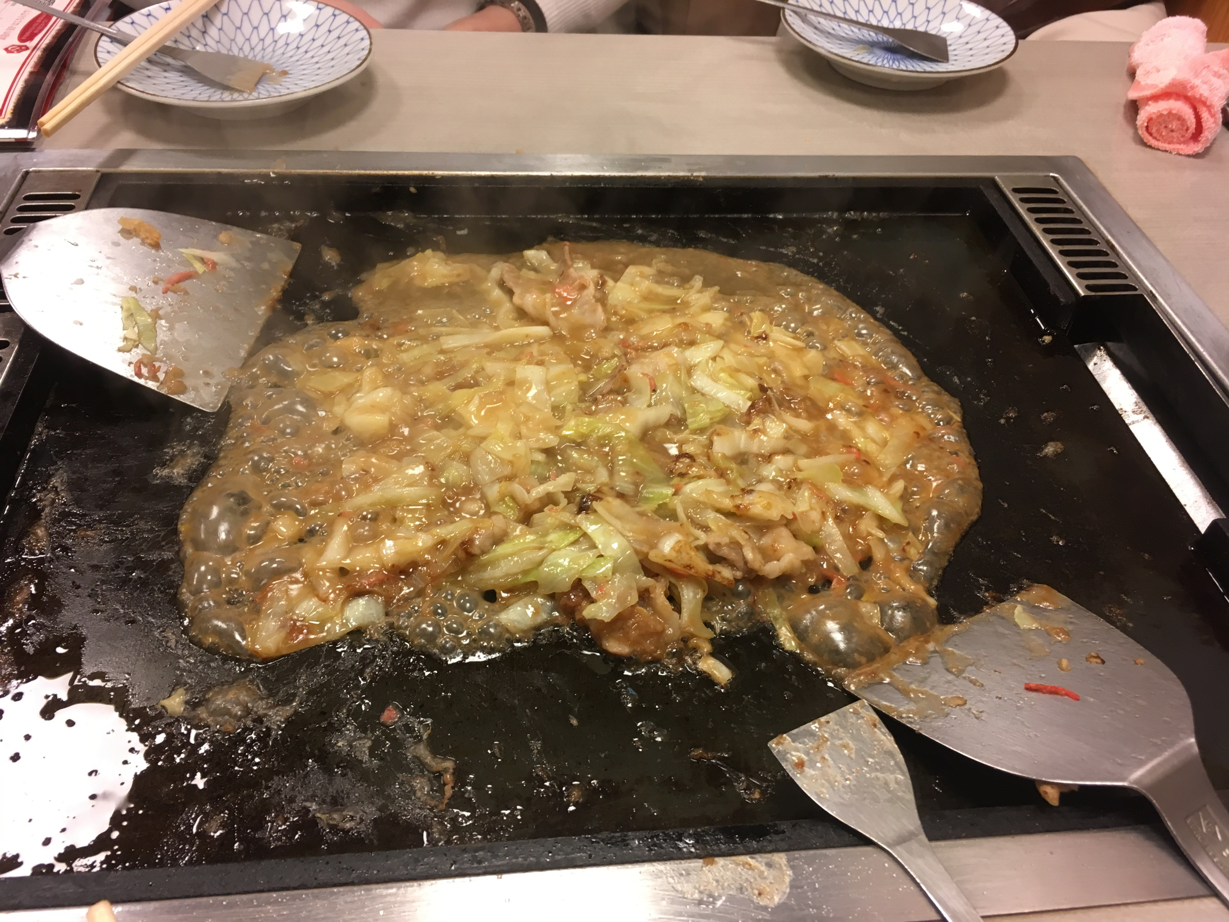 もんじゃ食べたの