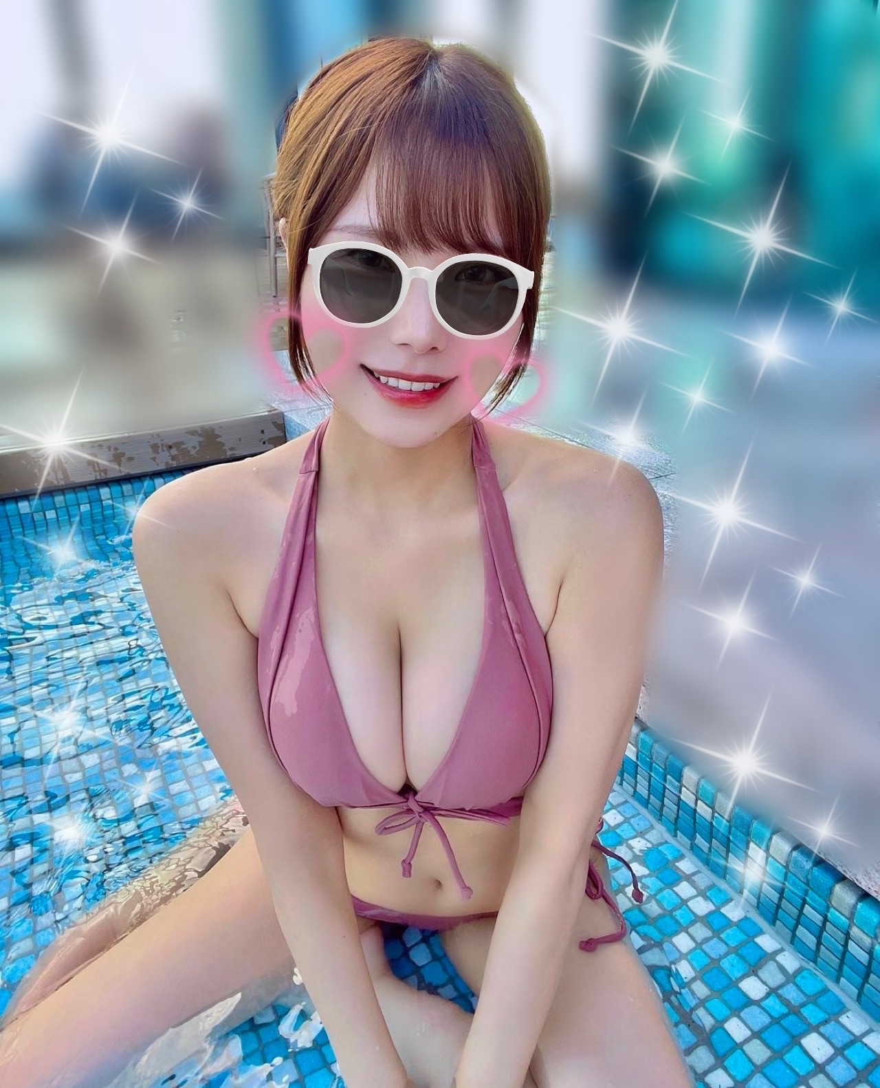 寒いけど水着〜