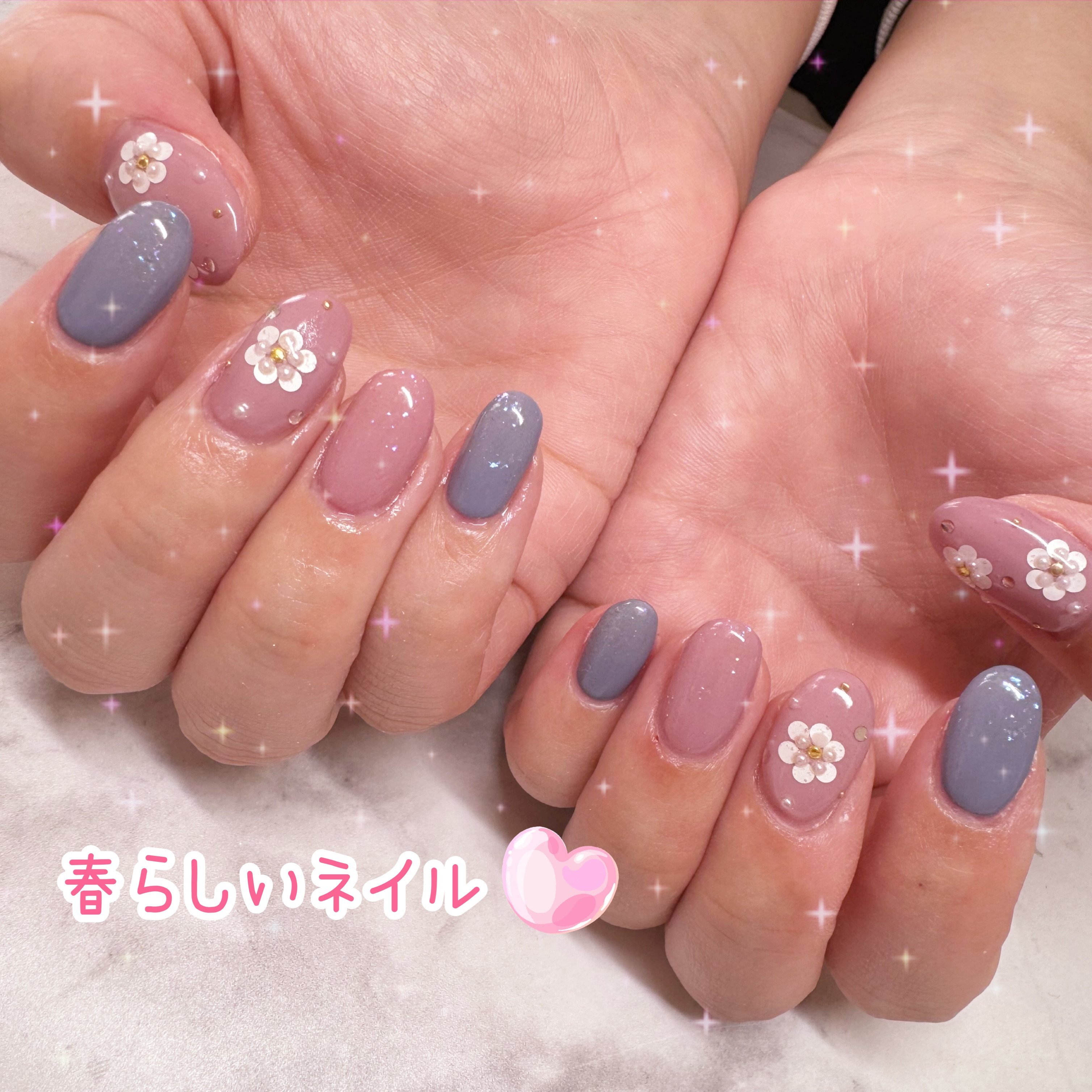 春らしいネイルななりました！