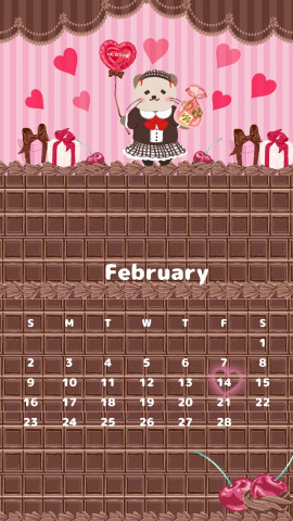 2月壁紙配布！（スマホバージョン）