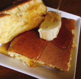 ホットケーキを焼いて