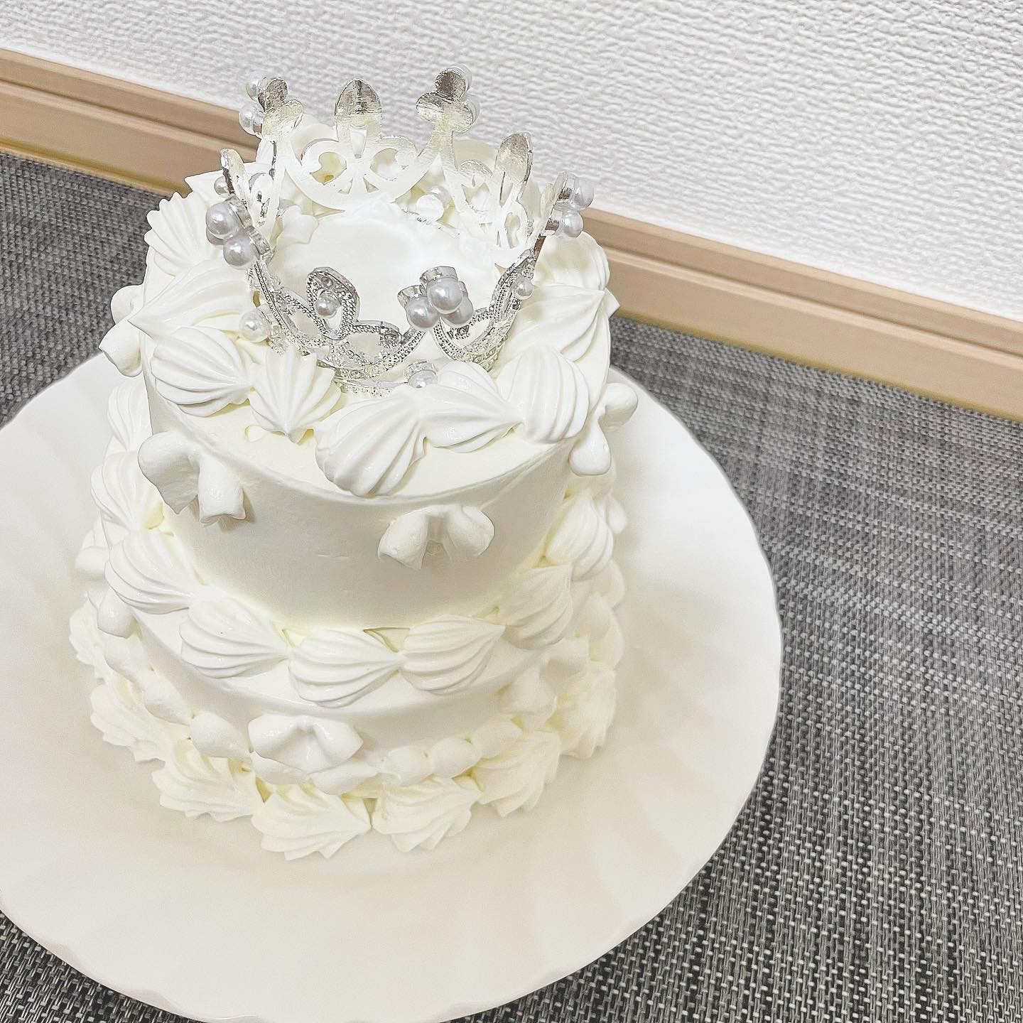 ののん作！プチウェディングケーキ?