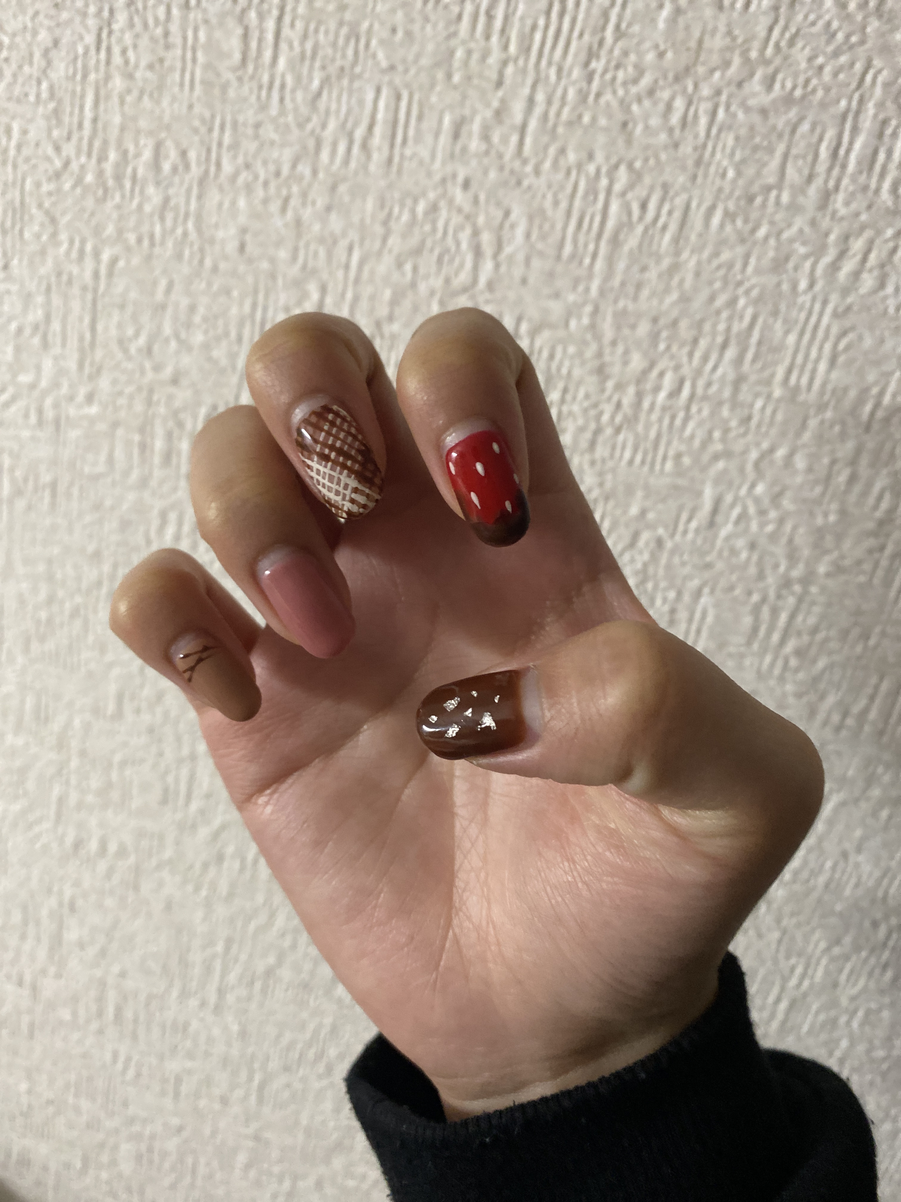 バレンタインネイル