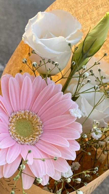 お花をもらったよ???