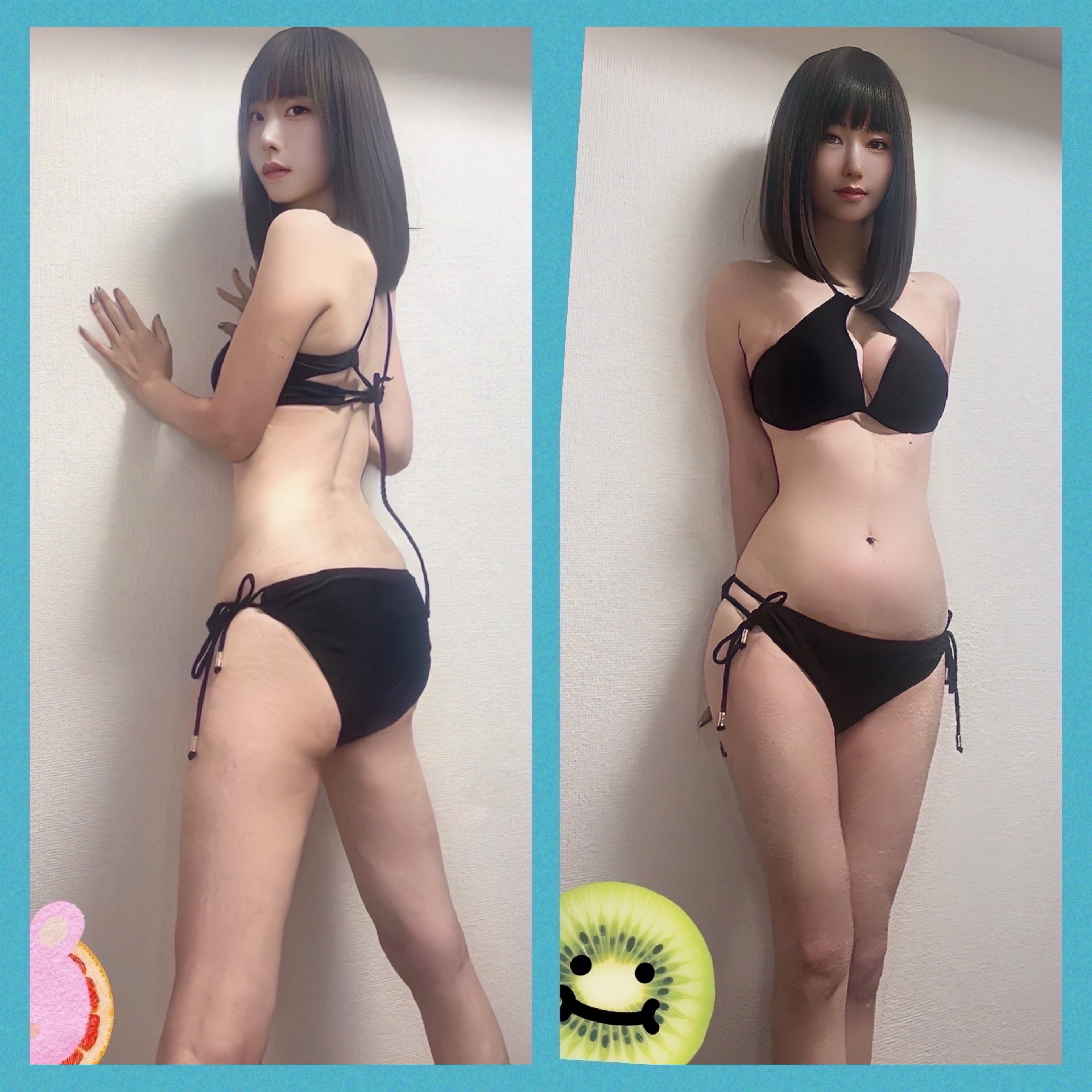 黒ビキニで誘惑