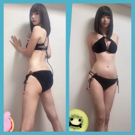 黒ビキニで誘惑