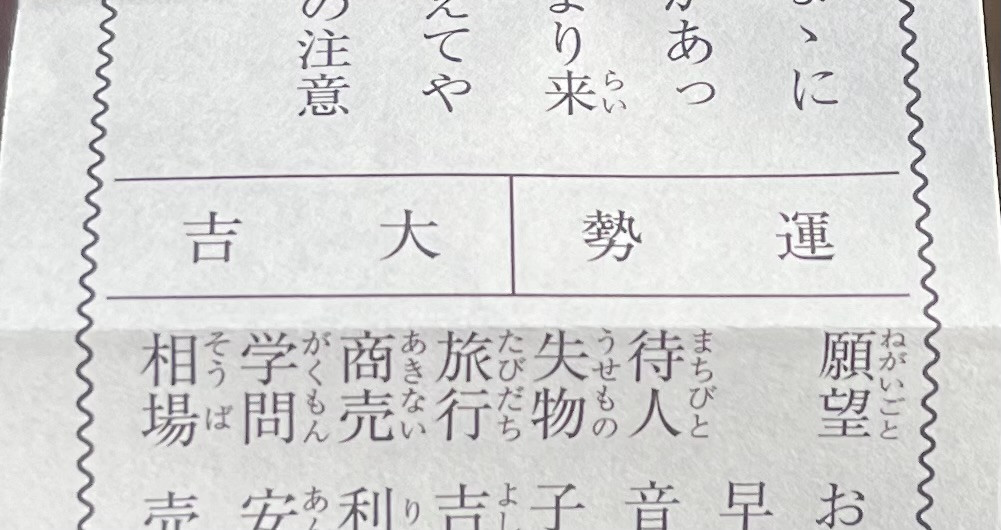 おみくじみなさん引きますか？