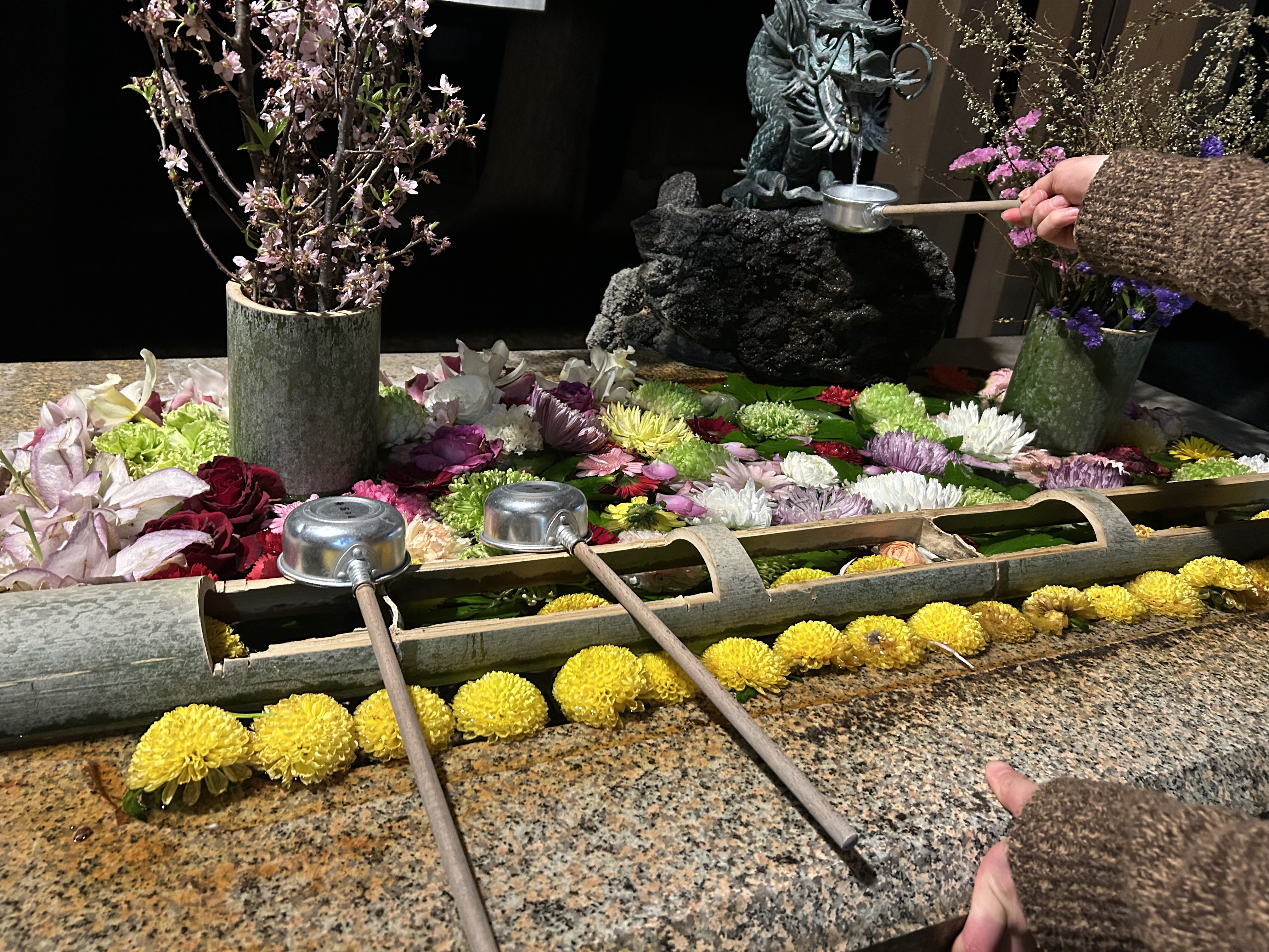 花手水、けっこう好き！