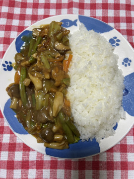 野菜炒めオンザライス☆