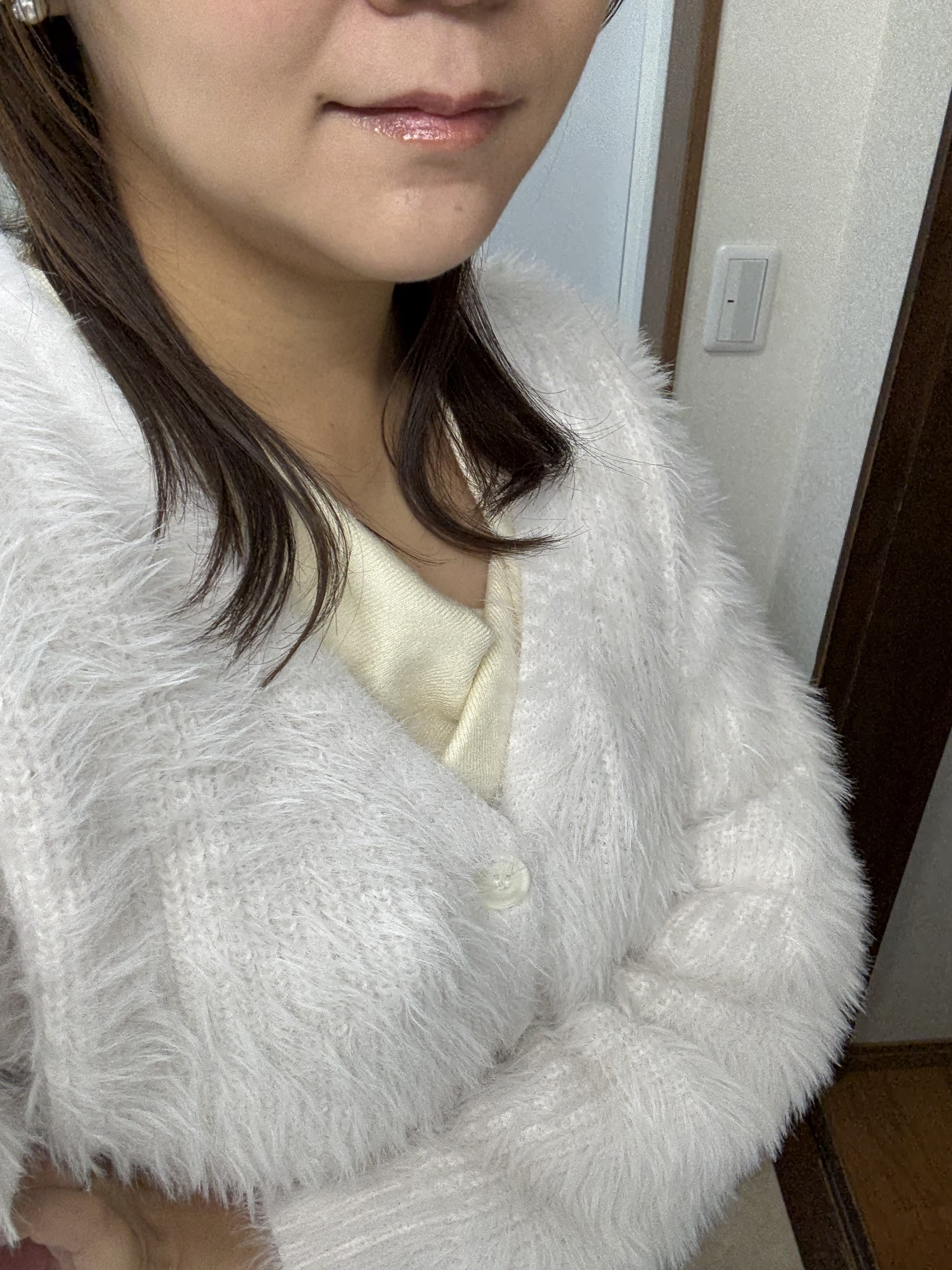 冬はふわふわの服が好き