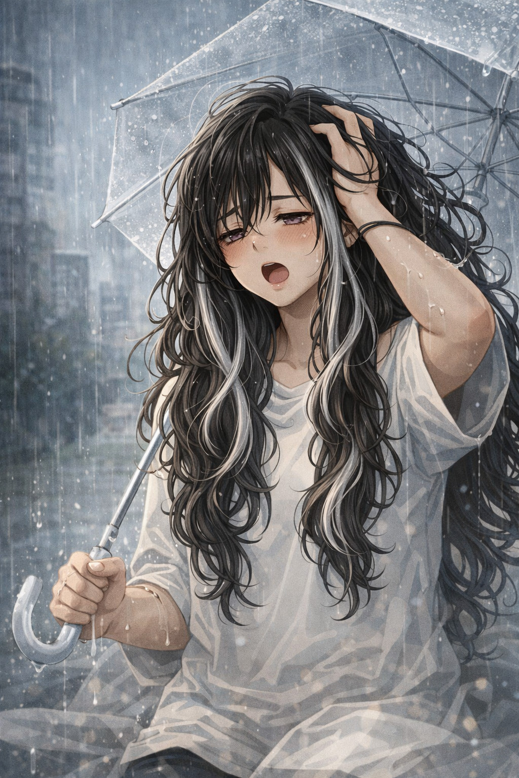 雨のお昼