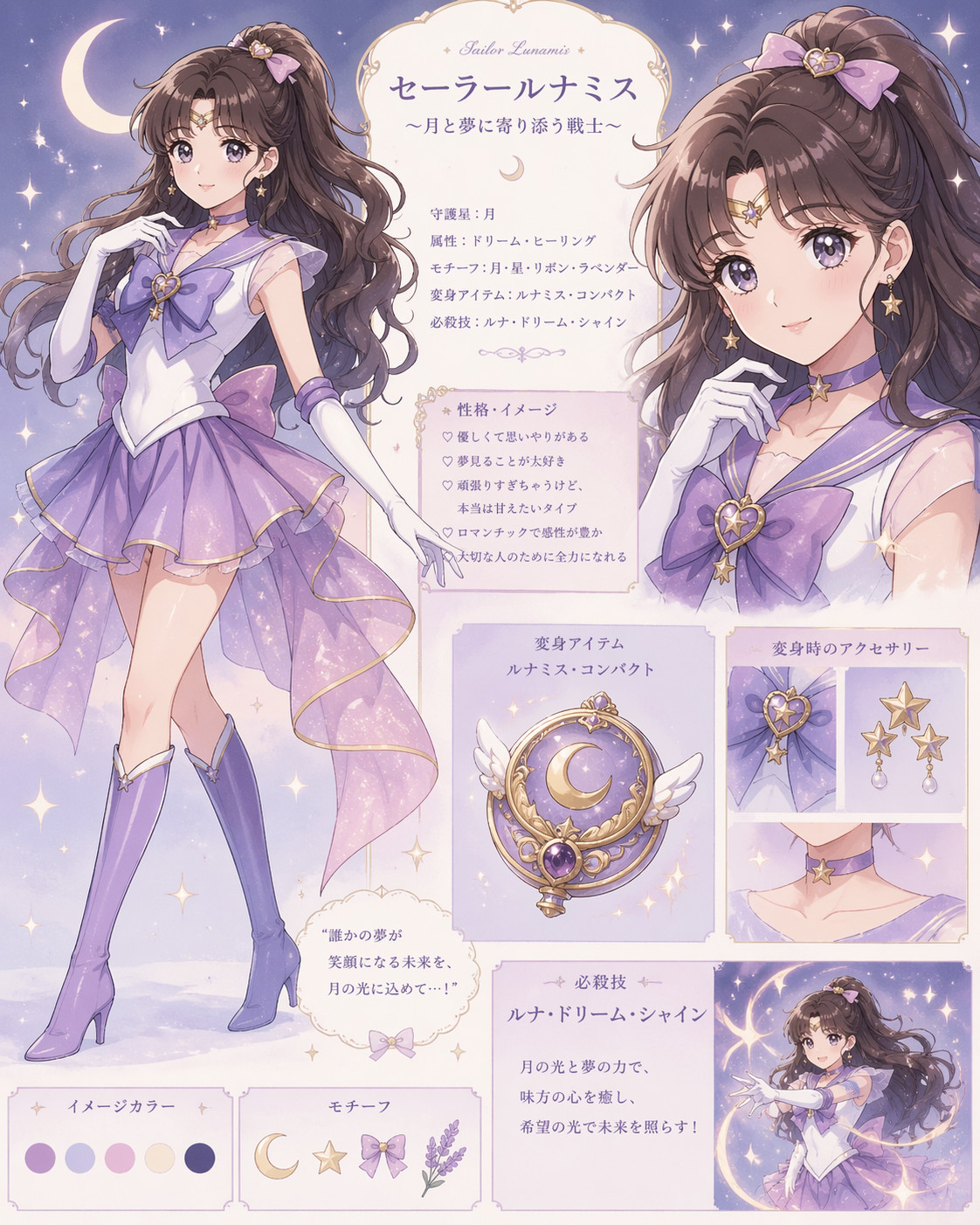 私をセーラームーン風のキャラにすると？