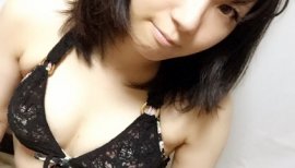 花柄×黒レース水着