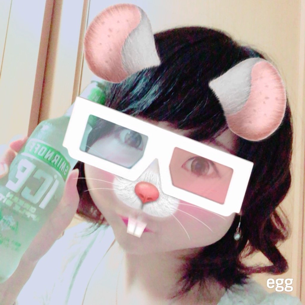 写真アプリでネズミさんに♡笑