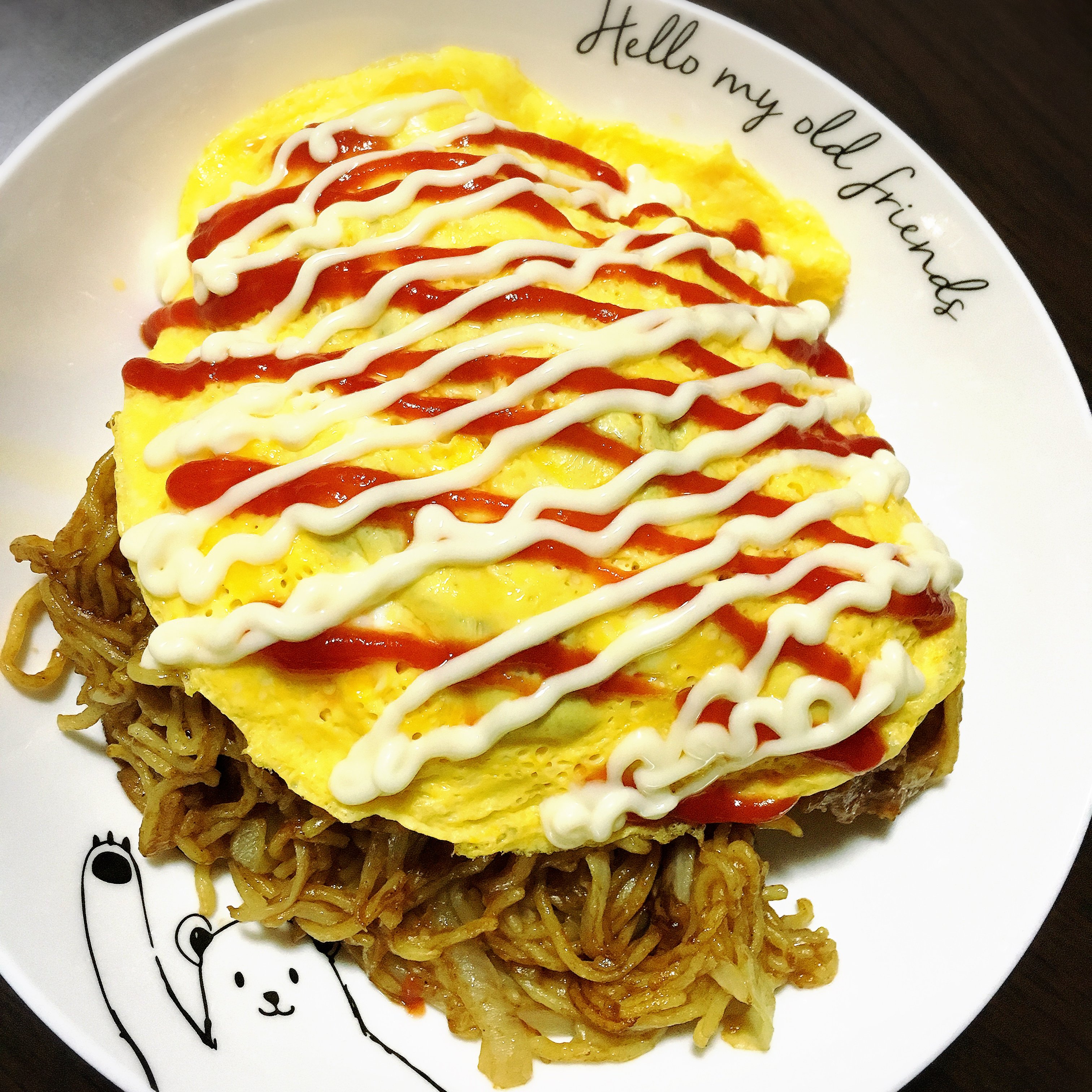 オムそば作りました♪