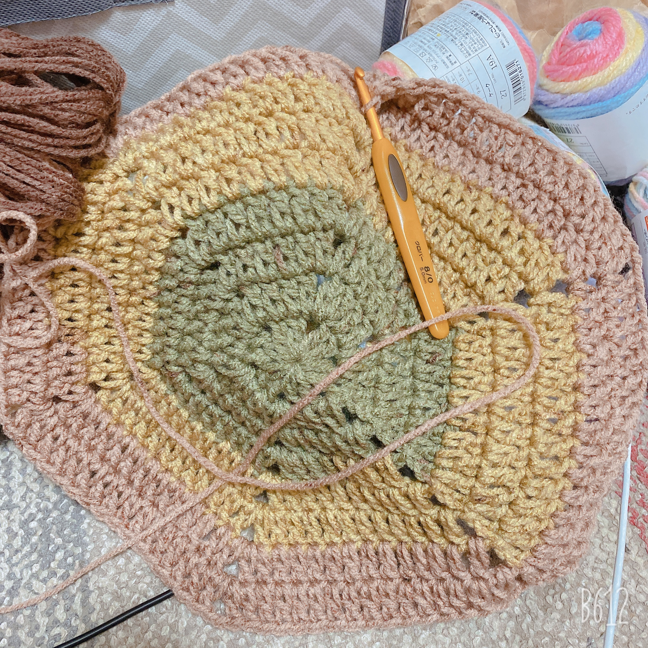 ＊1枚の大きなラグマット作り〜＊